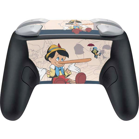 Disney Pinocchio and Jiminy Cricket Nintendo Switch 2 (2025) Pro Controller Skin