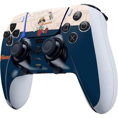 Disney Pinocchio and Jiminy Cricket PS5 DualSense Edge Pro Controller Skin