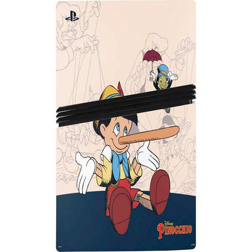 Disney Pinocchio and Jiminy Cricket PS5 Pro Disk Bundle Skin