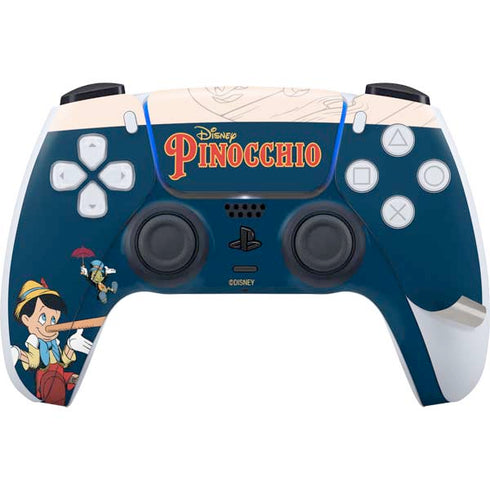Disney Pinocchio and Jiminy Cricket PS5 Pro Disk Bundle Skin