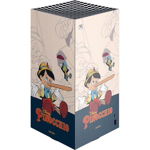 Disney Pinocchio and Jiminy Cricket XBox Series X Digital Edition Console Skin