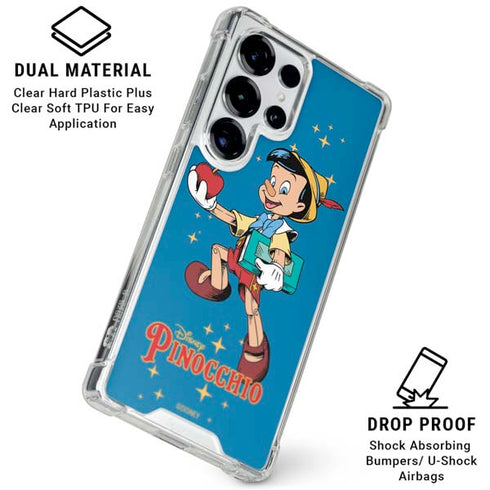 Disney Pinocchio No Strings Attached Galaxy S26 Ultra Clear Case