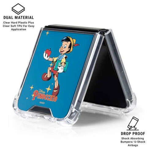 Disney Pinocchio No Strings Attached Galaxy Z Flip6 Clear Case