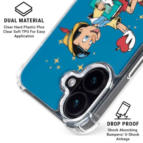 Disney Pinocchio No Strings Attached iPhone 16 Plus Clear Case