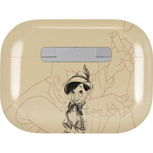 Disney Pinocchio Sketches Portrait AirPods Skins