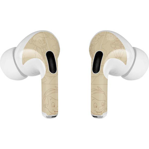 Disney Pinocchio Sketches Portrait AirPods Skins