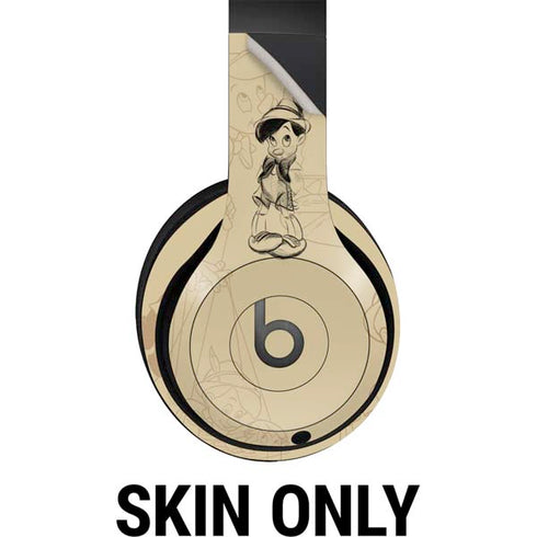 Disney Pinocchio Sketches Portrait Beats Studio Pro Wireless Headphones Skin