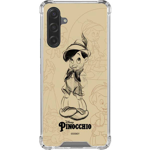 Disney Pinocchio Sketches Portrait Galaxy A17 Clear Case