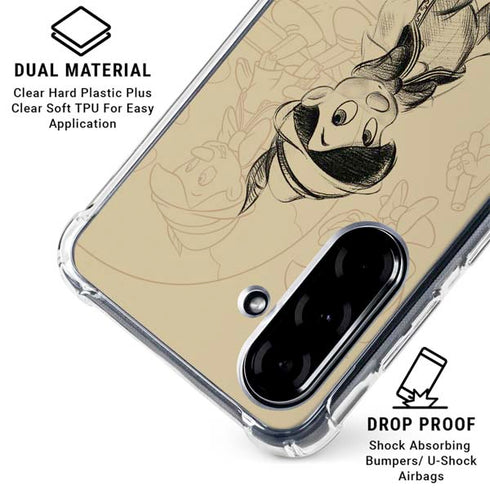 Disney Pinocchio Sketches Portrait Galaxy A36 5G Clear Case
