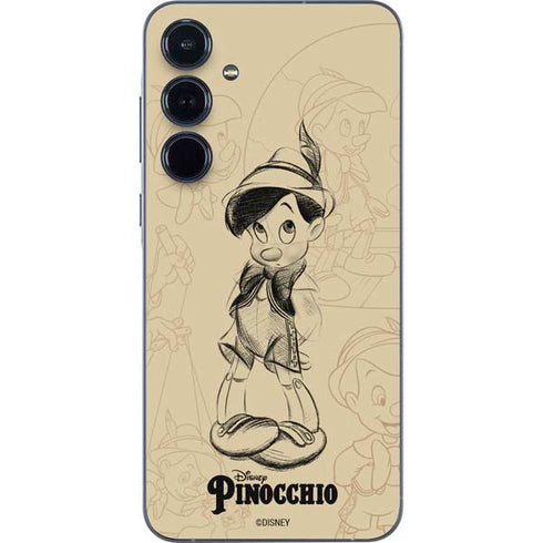 Disney Pinocchio Sketches Portrait Galaxy A55 5G Skin