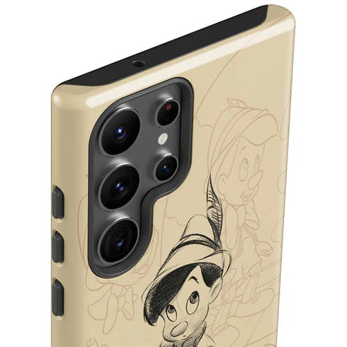 Disney Pinocchio Sketches Portrait Galaxy S23 Ultra Pro Case