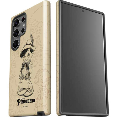 Disney Pinocchio Sketches Portrait Galaxy S23 Ultra Pro Case