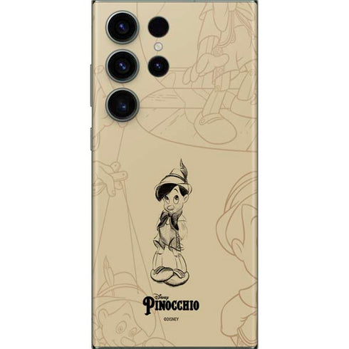 Disney Pinocchio Sketches Portrait Galaxy Skins