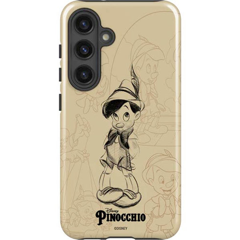 Disney Pinocchio Sketches Portrait Galaxy S25 Impact Case
