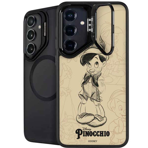 Disney Pinocchio Sketches Portrait Galaxy S25 Kickstand Case