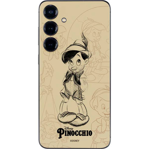 Disney Pinocchio Sketches Portrait Galaxy S25 Plus Skin