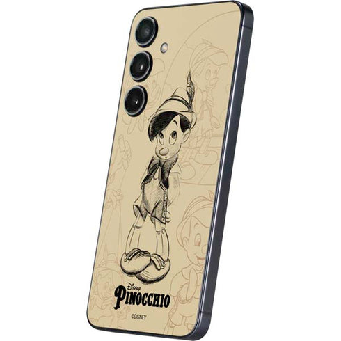 Disney Pinocchio Sketches Portrait Galaxy S25 Plus Skin
