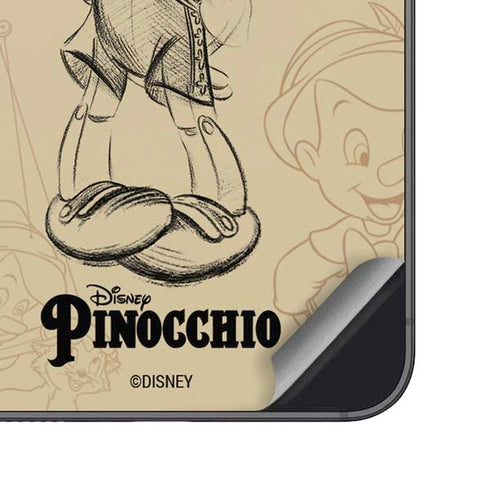 Disney Pinocchio Sketches Portrait Galaxy S25 Plus Skin