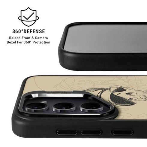 Disney Pinocchio Sketches Portrait Galaxy S25 Ultra Kickstand Case