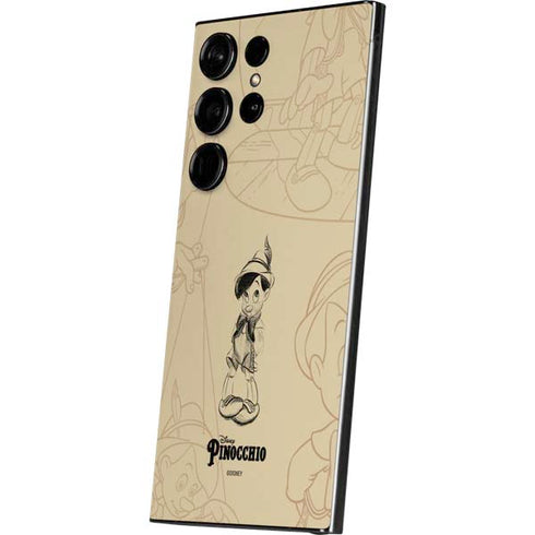 Disney Pinocchio Sketches Portrait Galaxy S24 Ultra Skin