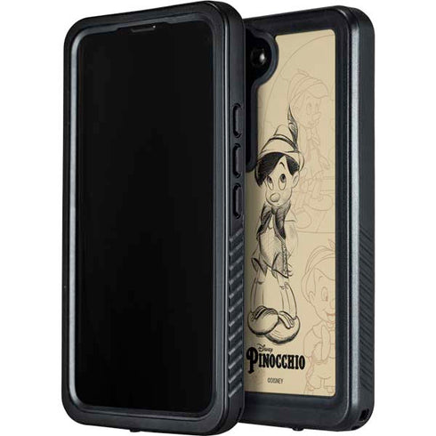 Disney Pinocchio Sketches Portrait Galaxy S24 Waterproof Case
