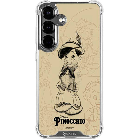 Disney Pinocchio Sketches Portrait Galaxy S26 Clear Case