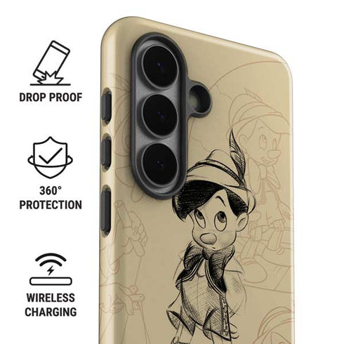 Disney Pinocchio Sketches Portrait Galaxy S26 Impact Case