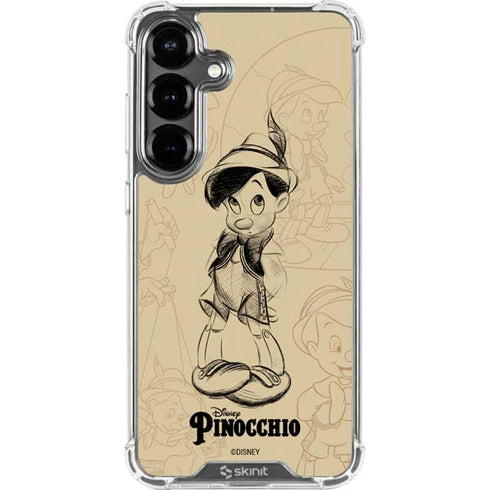 Disney Pinocchio Sketches Portrait Galaxy S26 Plus Clear Case