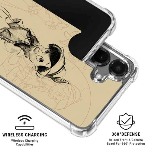 Disney Pinocchio Sketches Portrait Galaxy S26 Plus Clear Case