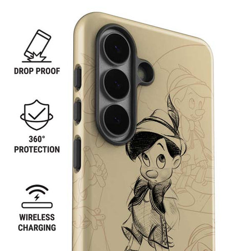 Disney Pinocchio Sketches Portrait Galaxy S26 Plus Impact Case