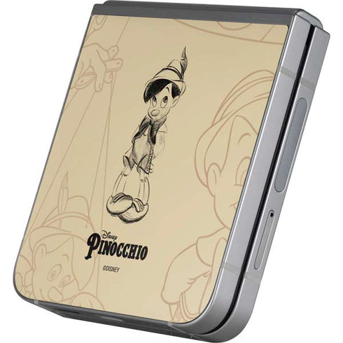 Disney Pinocchio Sketches Portrait Galaxy Z Flip6 Skin