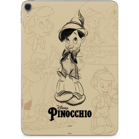 Disney Pinocchio Sketches Portrait Apple iPad Pro Skin