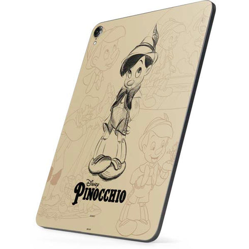 Disney Pinocchio Sketches Portrait Apple iPad Pro Skin