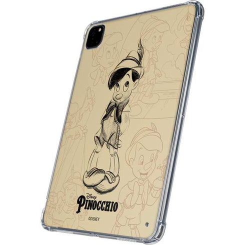 Disney Pinocchio Sketches Portrait iPad Pro 11in (2024) Clear Case
