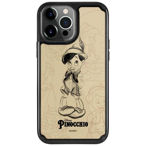 Disney Pinocchio Sketches Portrait iPhone Cases