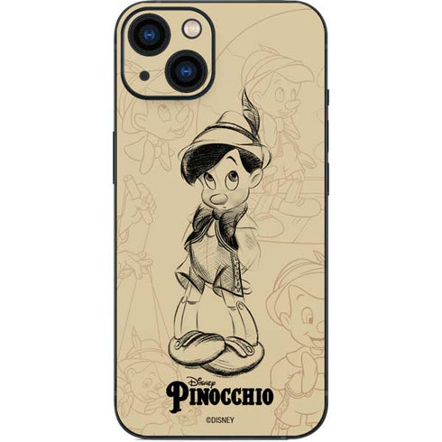 Disney Pinocchio Sketches Portrait iPhone Skins