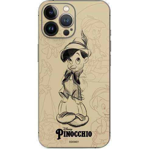 Disney Pinocchio Sketches Portrait iPhone 15 Pro Max Skin
