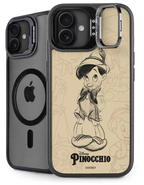 Disney Pinocchio Sketches Portrait iPhone 16 Kickstand Case