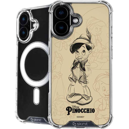 Disney Pinocchio Sketches Portrait iPhone 16 MagSafe Case