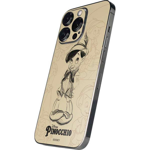 Disney Pinocchio Sketches Portrait iPhone 16 Pro Skin