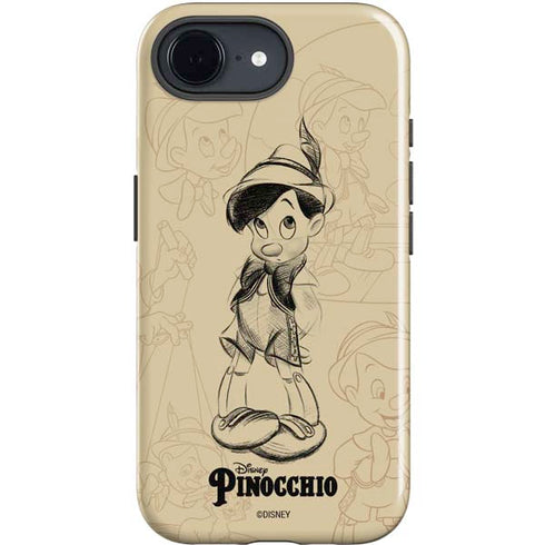 Disney Pinocchio Sketches Portrait iPhone 16e Impact Case