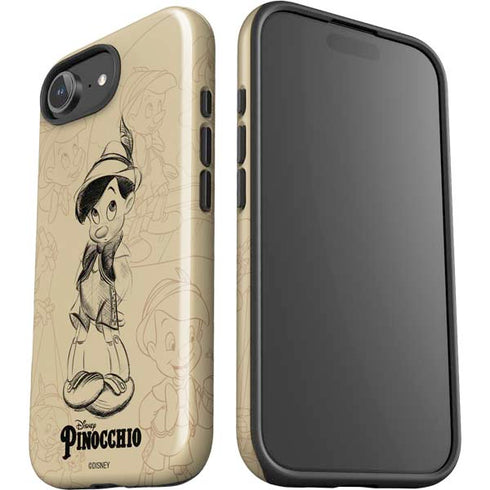 Disney Pinocchio Sketches Portrait iPhone 16e Impact Case