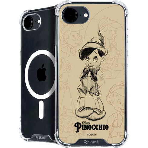 Disney Pinocchio Sketches Portrait iPhone 16e MagSafe Case