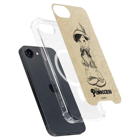 Disney Pinocchio Sketches Portrait iPhone 16e MagSafe Case