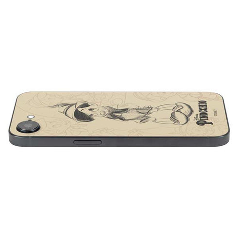 Disney Pinocchio Sketches Portrait iPhone 16e Skin