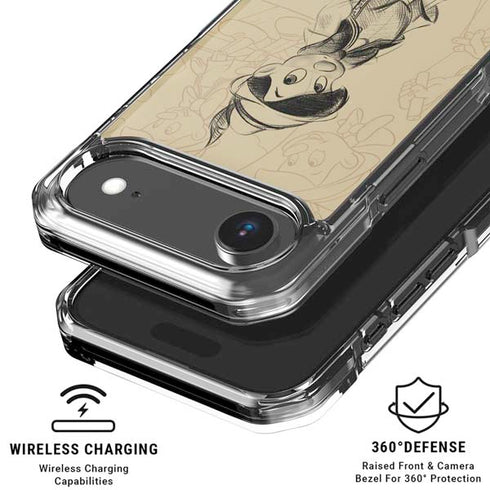 Disney Pinocchio Sketches Portrait iPhone 17 Air Clear Case