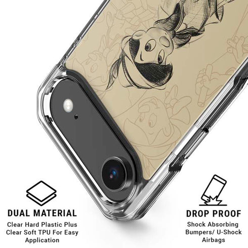 Disney Pinocchio Sketches Portrait iPhone 17 Air Clear Case