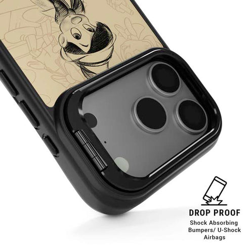Disney Pinocchio Sketches Portrait iPhone 17 Pro Kickstand Case