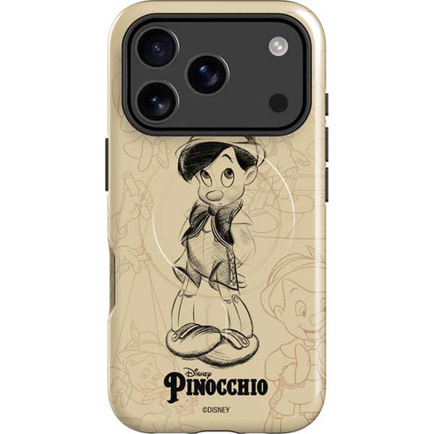 Disney Pinocchio Sketches Portrait iPhone 17 Pro Magsafe Impact Case