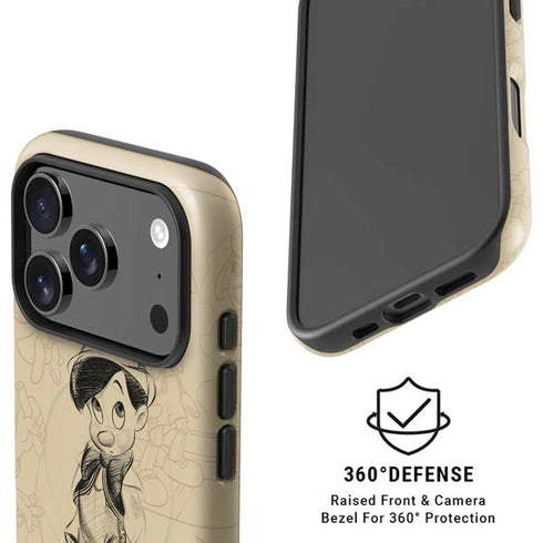 Disney Pinocchio Sketches Portrait iPhone 17 Pro Magsafe Impact Case